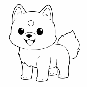 Desenho de impressão de cães para colorir