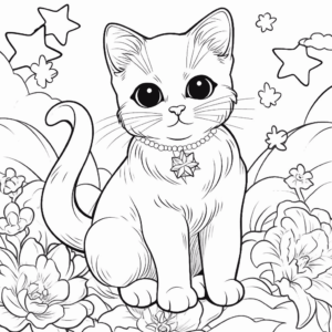 Desenho de lisa frank cat para colorir