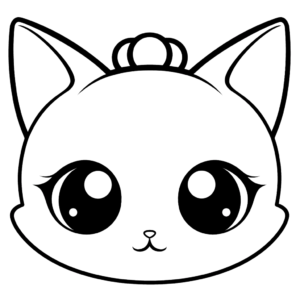 Desenho de maquiagem para gatos para colorir