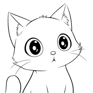 Desenho de meme do gato para colorir