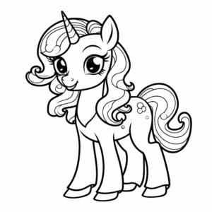 Desenho de my little pony unicórnio para colorir