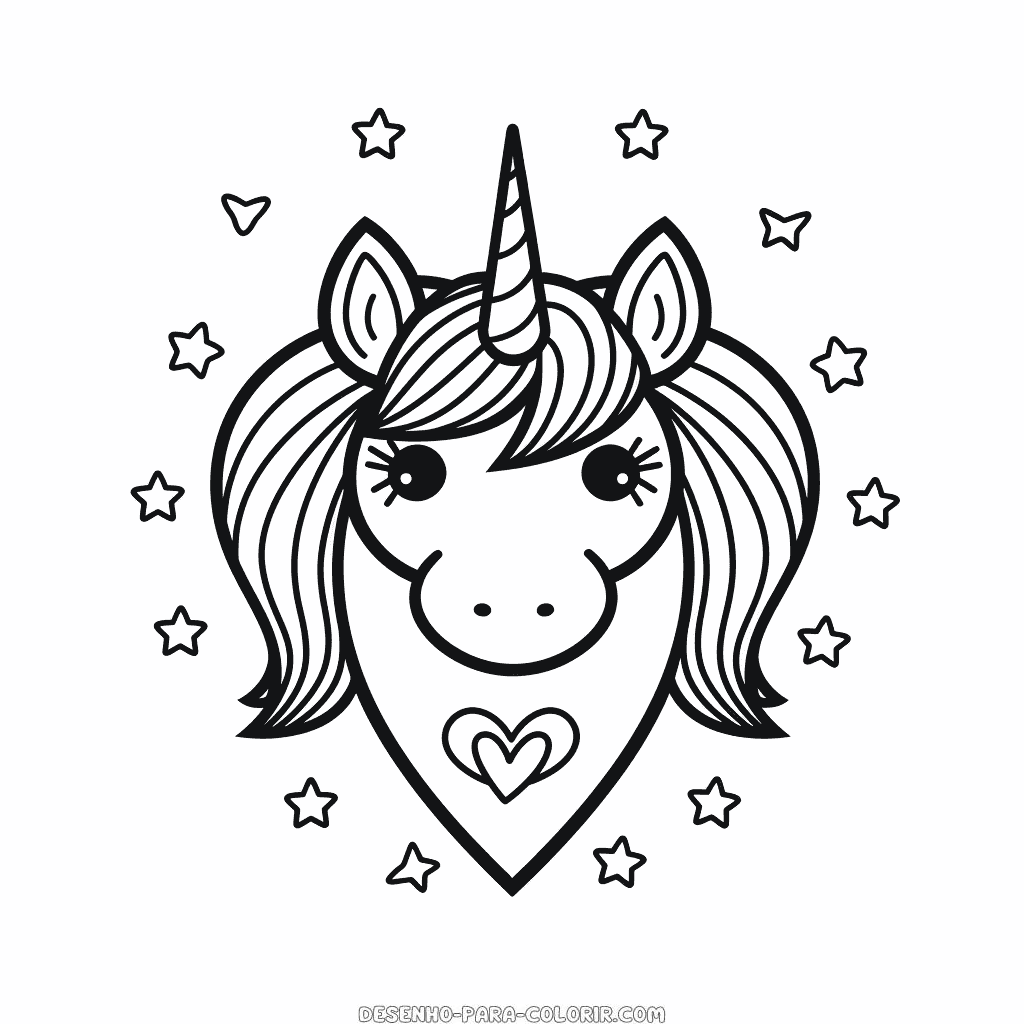 Desenho de namorados de unicórnio para colorir