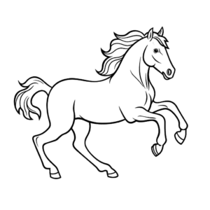 Desenho de prancing horse para colorir
