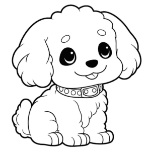 Desenho de raça de cachorro para colorir