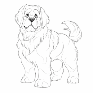 Desenho de resgate de são bernardo para colorir