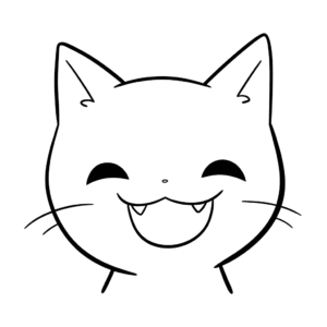 Desenho de sorriso de gato para colorir
