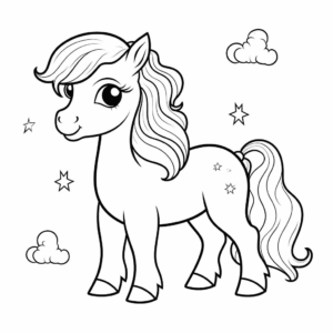 Desenho de um cavalo incrível para colorir
