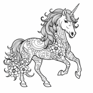 Desenho de unicórnio para adultos grátis para colorir