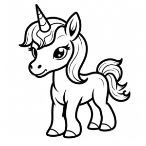 Desenho de unicórnio para bebês para colorir