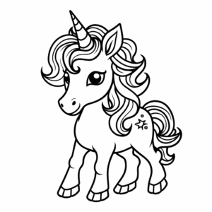 Desenho de unicórnio para colorir para colorir