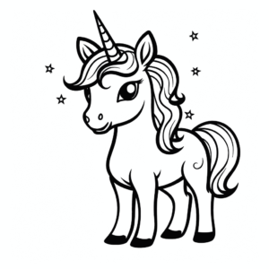 Desenho de unicórnio para crianças para colorir