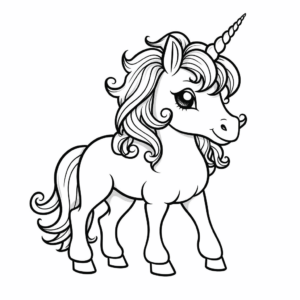 Desenho de unicórnio para download para colorir