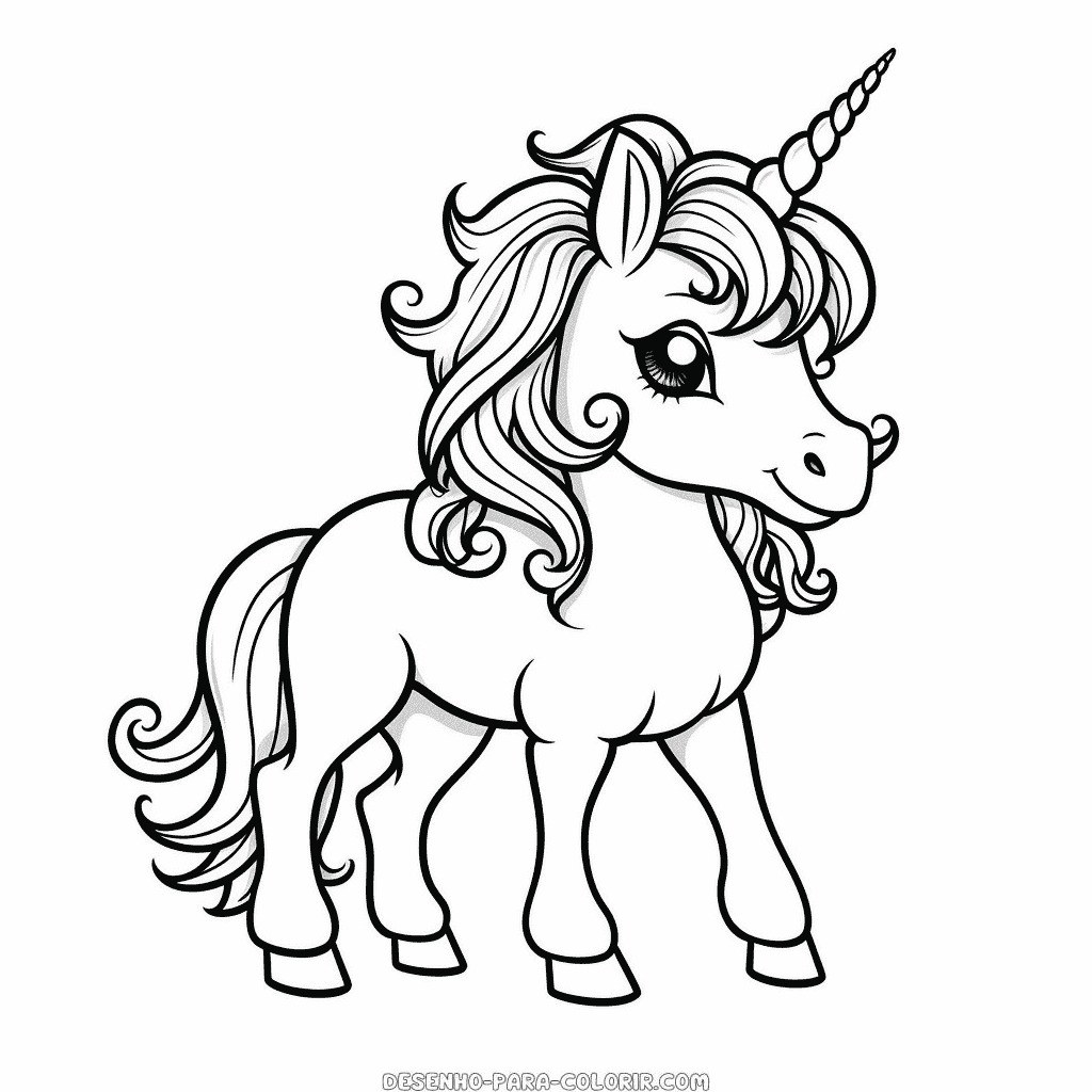 Desenho de unicórnio para download para colorir
