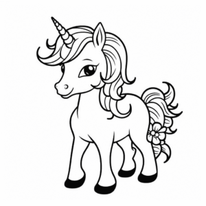 Desenho de unicórnio para imprimir para colorir