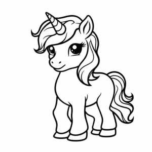 Desenho de unicórnio pré-escolar para colorir