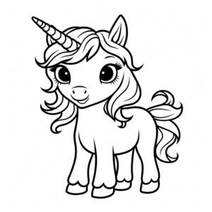 Desenho de unicórnio rs para colorir