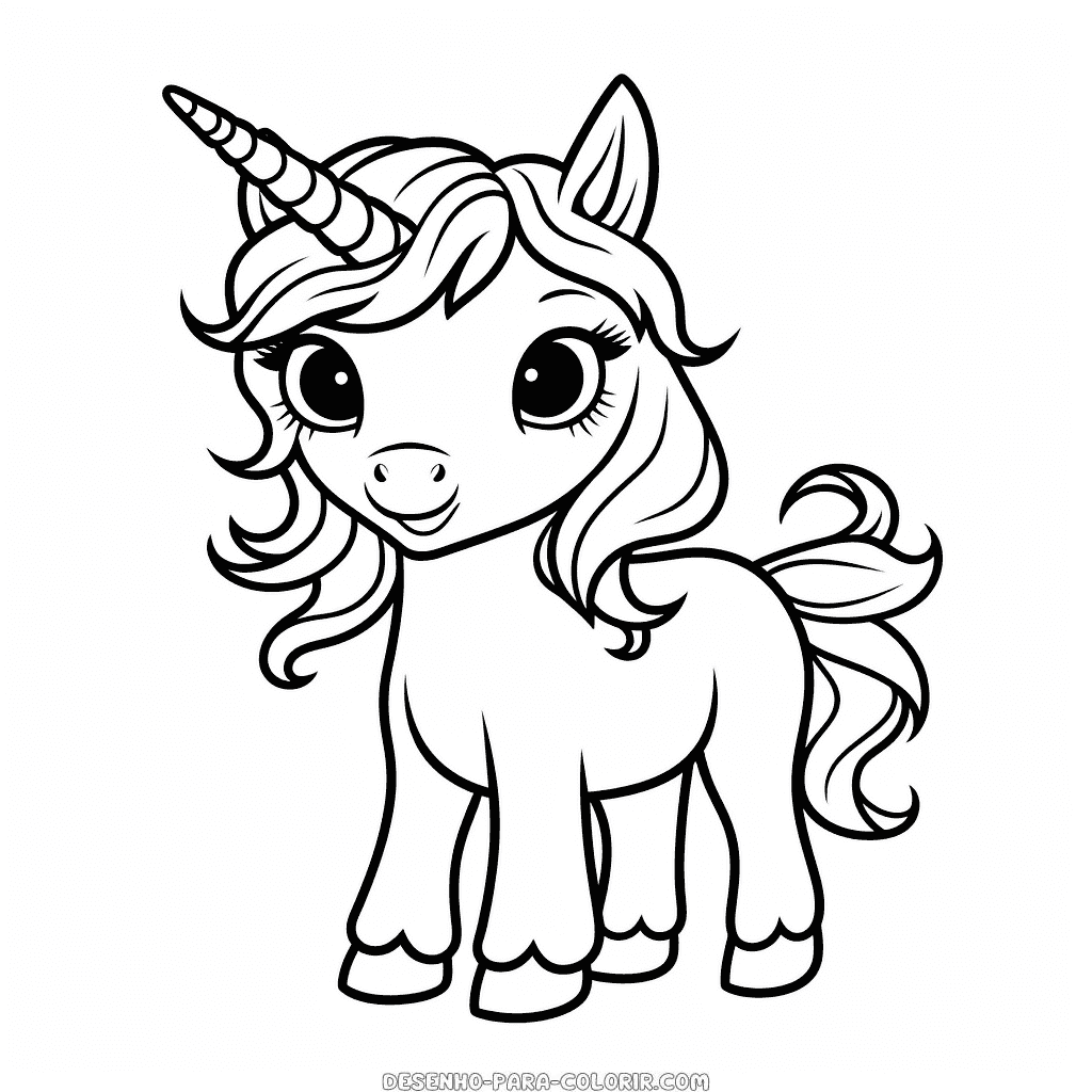 Desenho de unicórnio rs para colorir