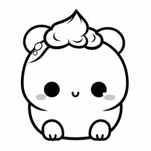 Desenho de unicórnio squishmallow para colorir
