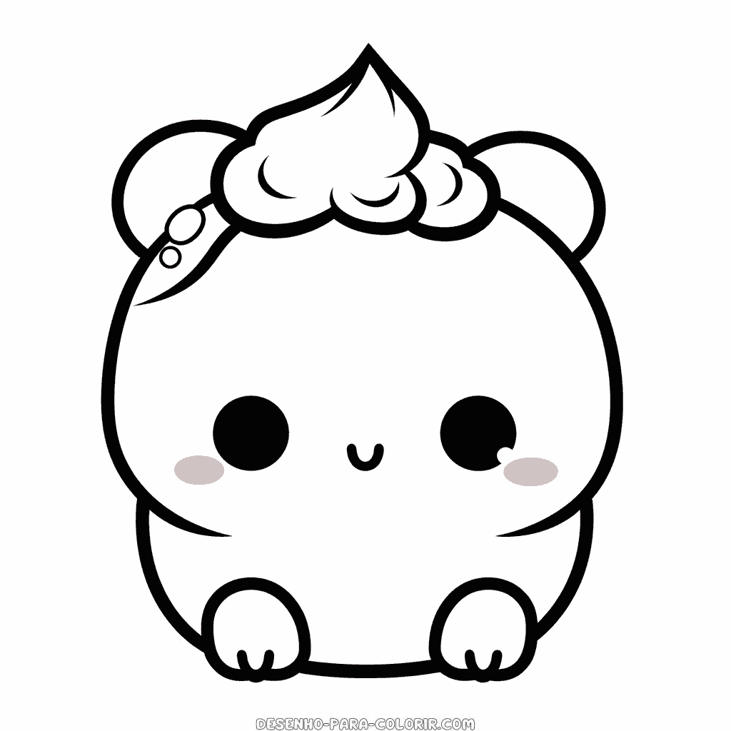 Desenho de unicórnio squishmallow para colorir