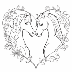 Desenho de valentim do cavalo para colorir