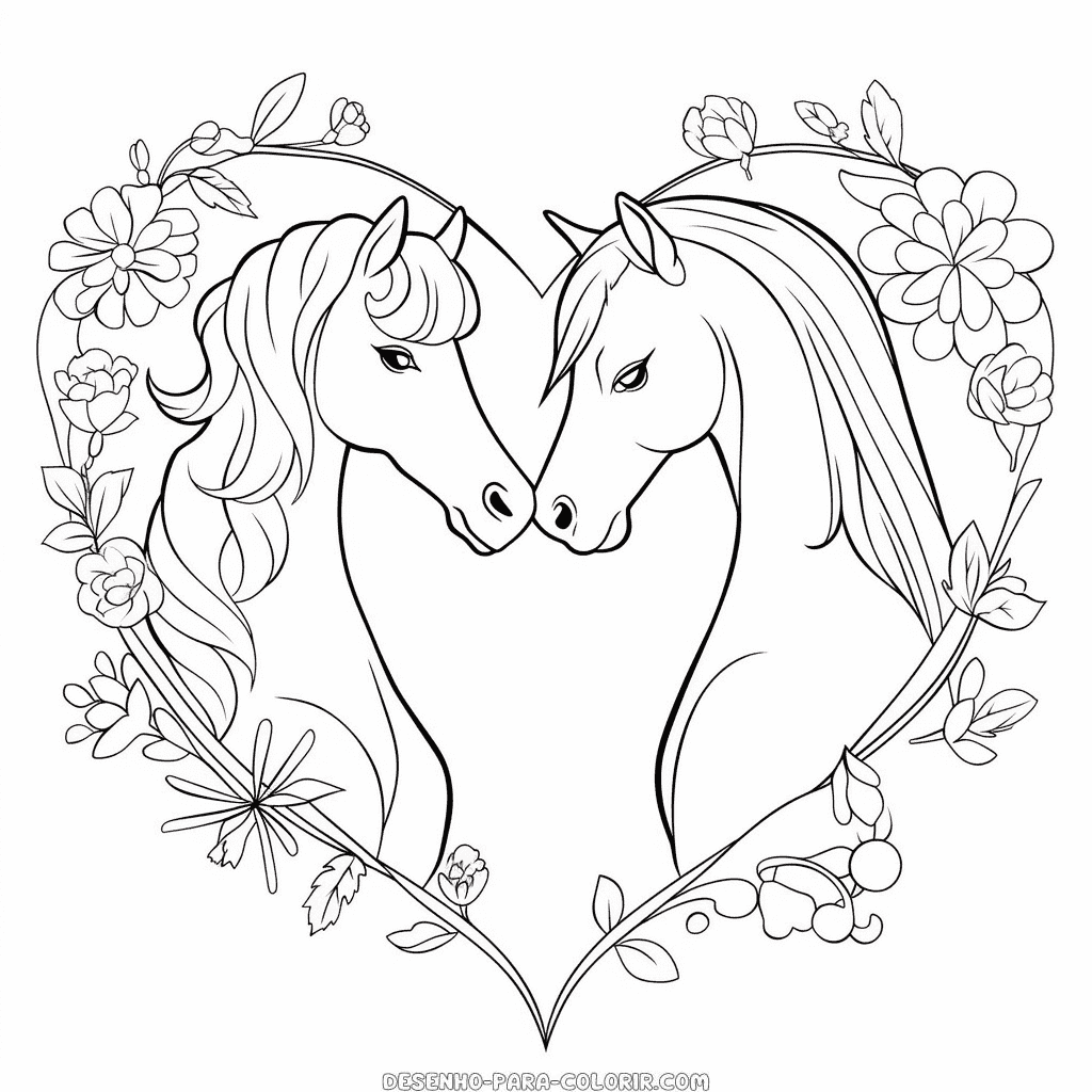 Desenho de valentim do cavalo para colorir