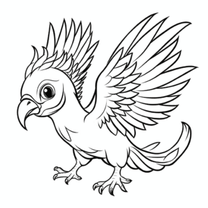 Desenho de archeopteryx dinossauro voador para colorir