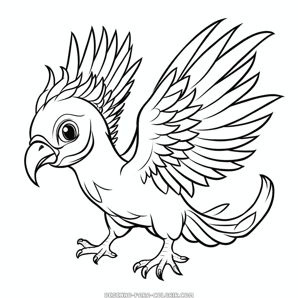 Desenho de archeopteryx dinossauro voador para colorir