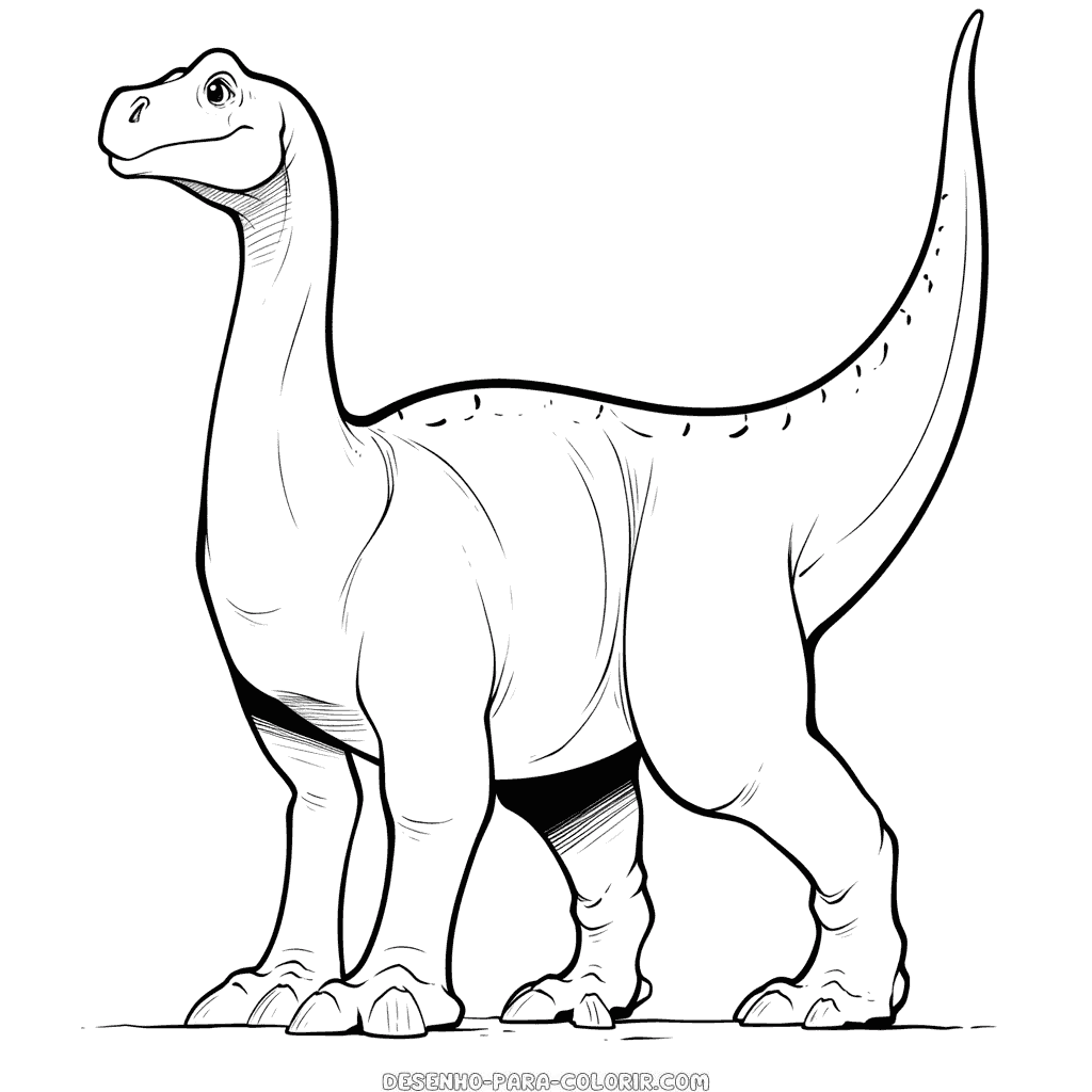 Desenho de dinossauro adulto para colorir