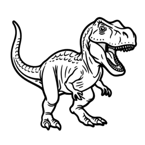 Desenho de dinossauro alossauro para colorir