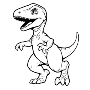 Desenho de dinossauro antiestresse para colorir