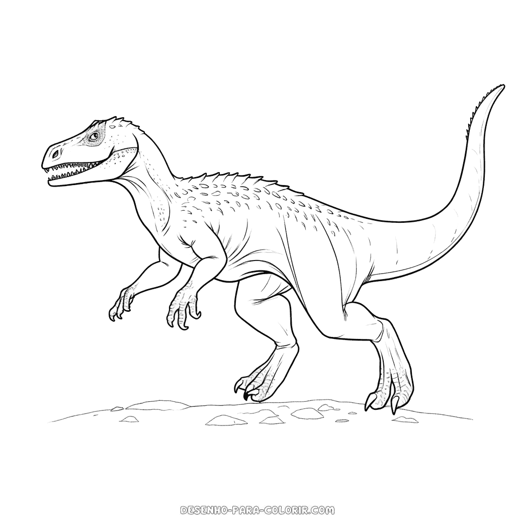 Desenho de dinossauro baryonyx para colorir