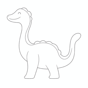 Desenho de dinossauro brontosaurus para colorir