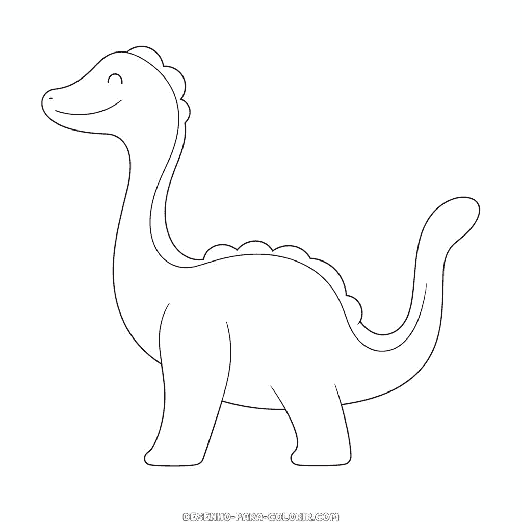 Desenho de dinossauro brontosaurus para colorir
