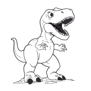 Desenho de dinossauro carnívoro para colorir