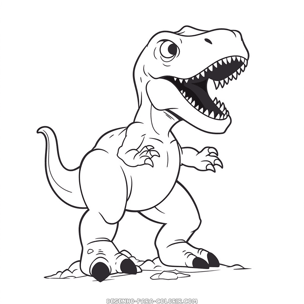 Desenho de dinossauro carnívoro para colorir