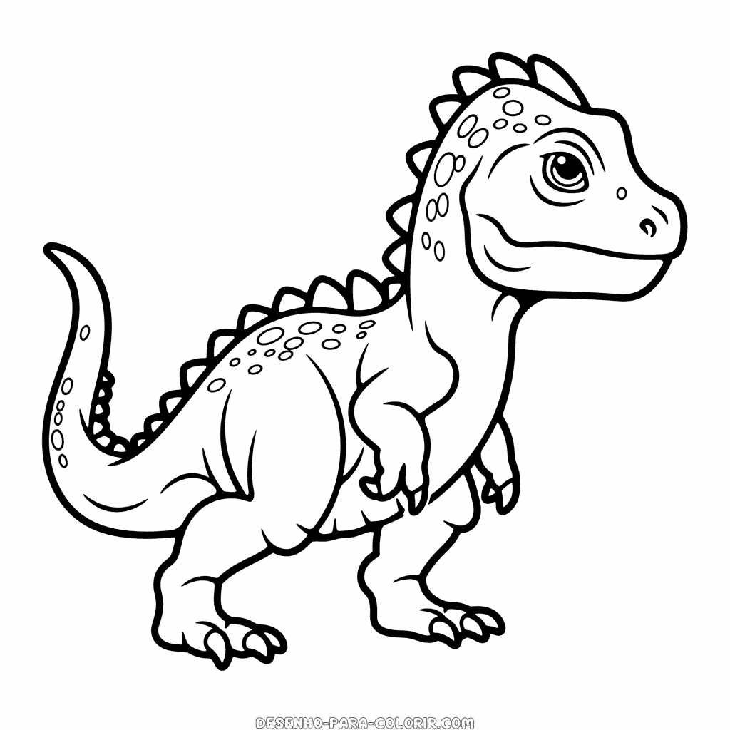 Desenho de dinossauro carnotaurus para colorir