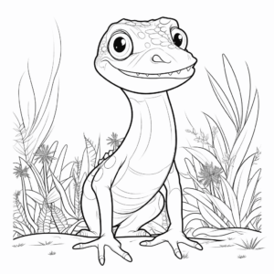 Desenho de dinossauro coelophysis para colorir