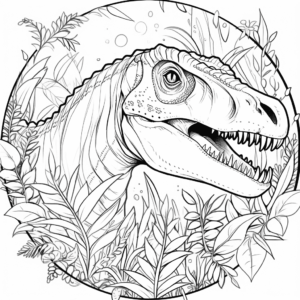 Desenho de dinossauro do jurassic world para colorir