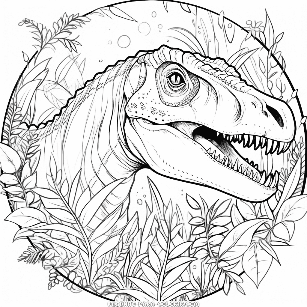 Desenho de dinossauro do jurassic world para colorir