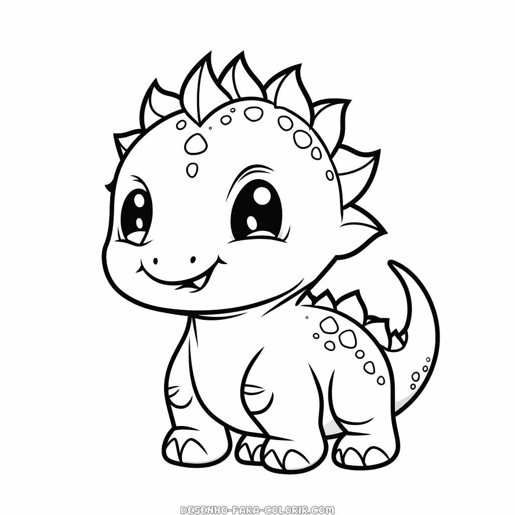 Desenho de dinossauro euoplocephalus para colorir