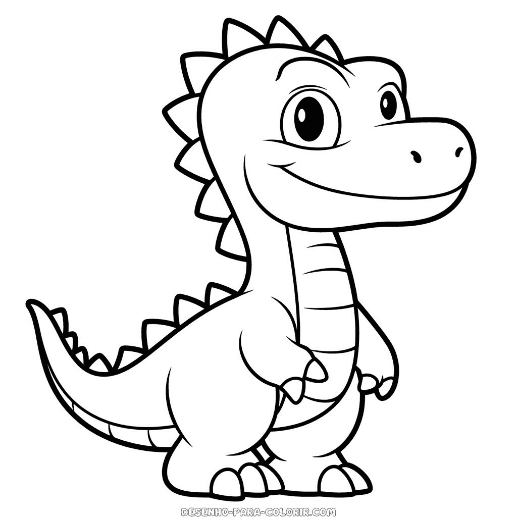 Desenho de dinossauro grátis para colorir