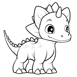Desenho de dinossauro híbrido para colorir
