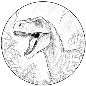 Desenho de dinossauro indominus rex para colorir