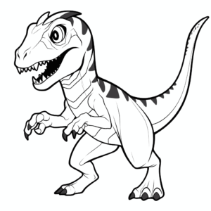 Desenho de dinossauro indoraptor para colorir