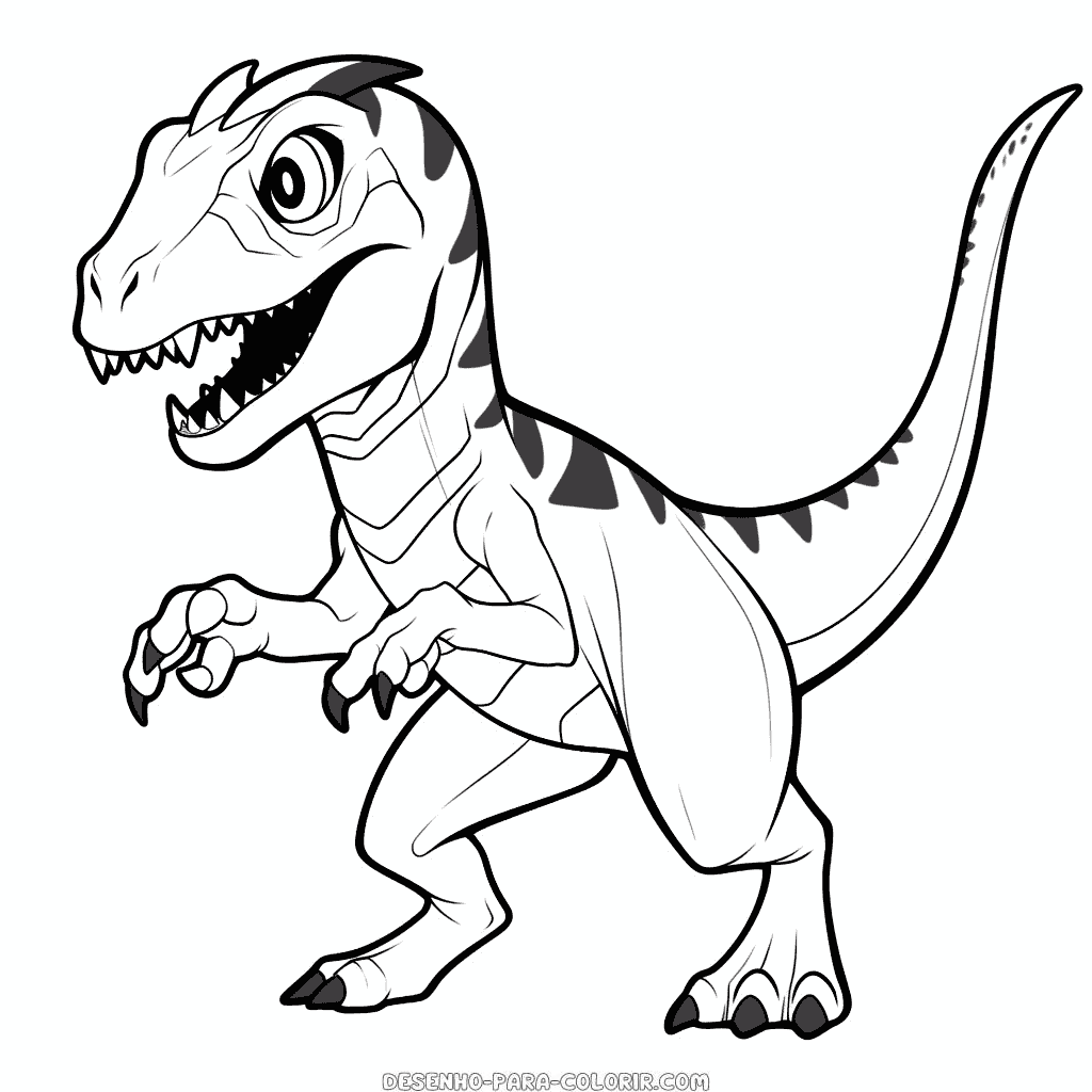 Desenho de dinossauro indoraptor para colorir