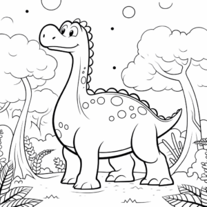 Desenho de dinossauro legal para colorir