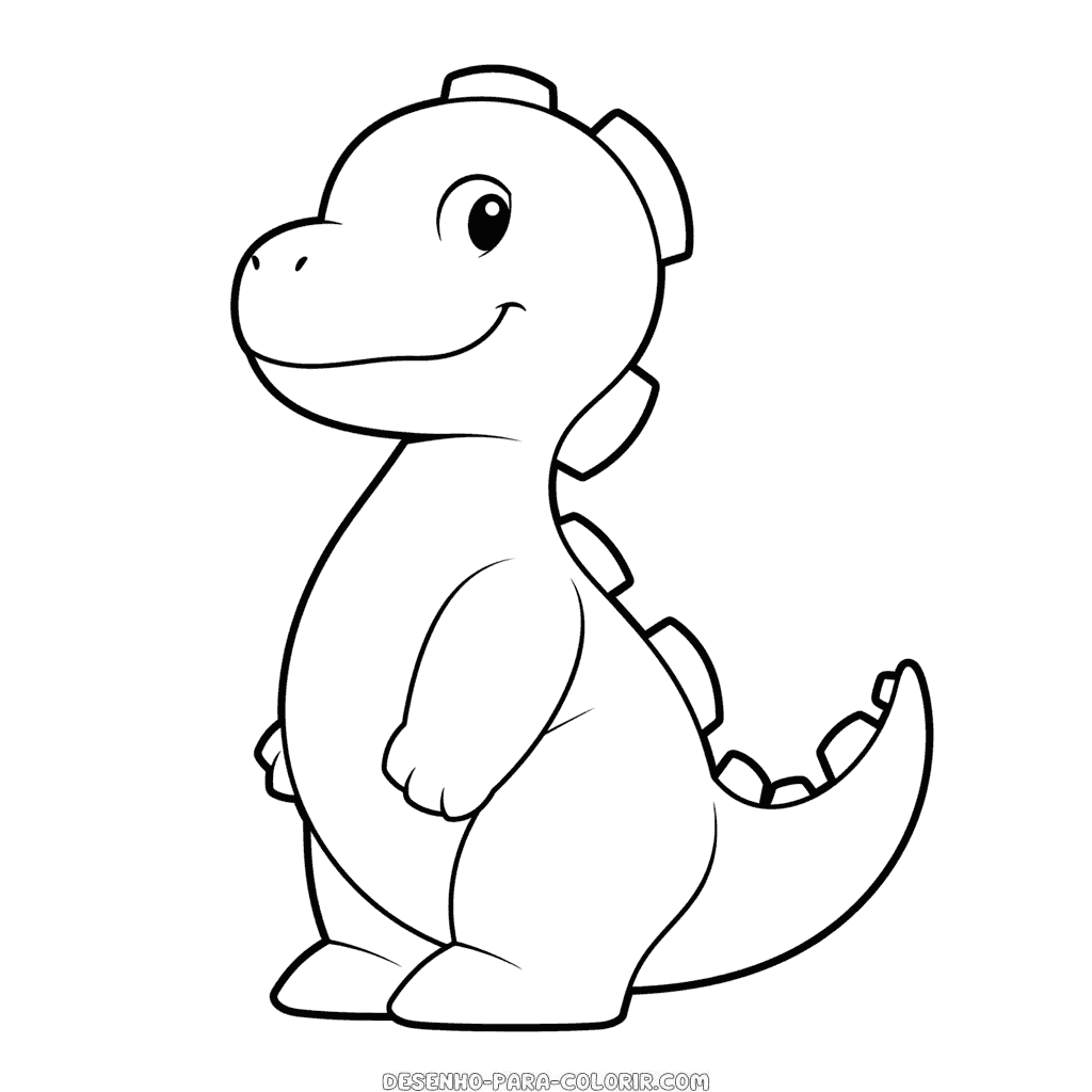 Desenho de dinossauro na pré-escola para colorir