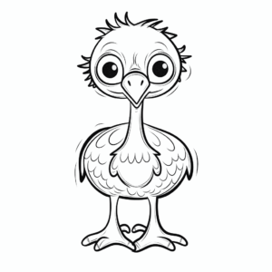 Desenho de dinossauro ornithomimus para colorir
