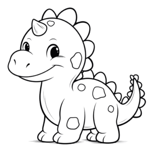 Desenho de dinossauro para bebê para colorir