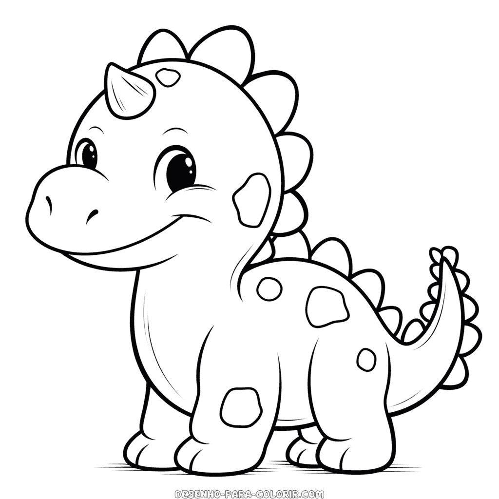 Desenho de dinossauro para bebê para colorir